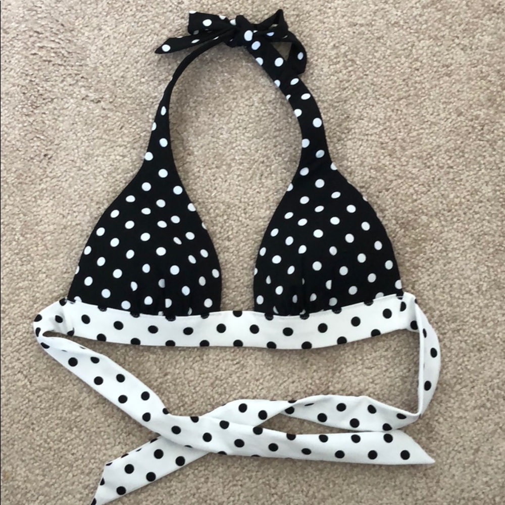 Victoria’s Secret Halter Bikini Top XS Polka Dots